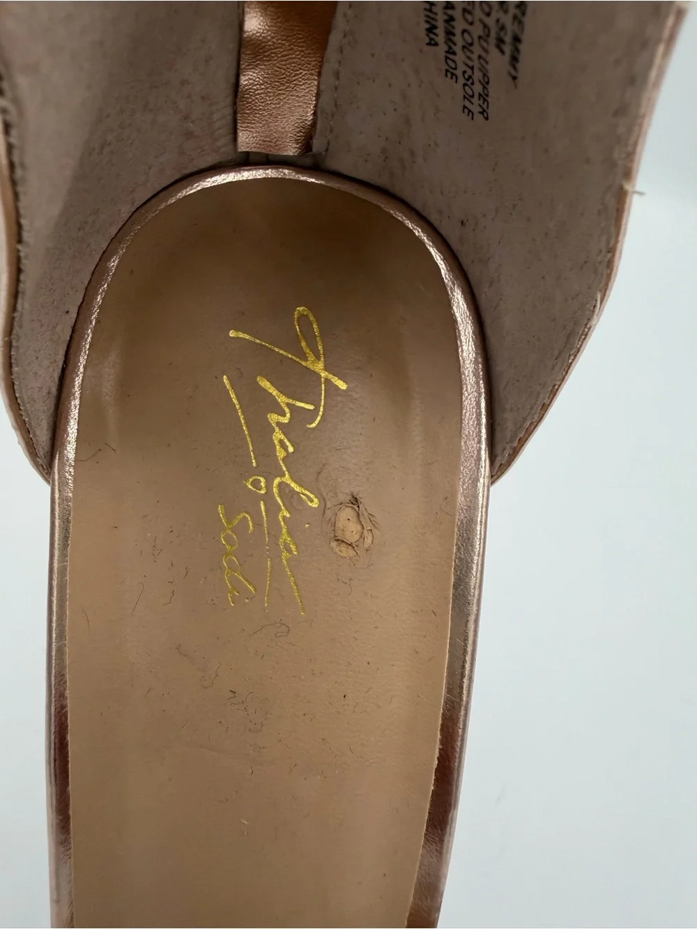 Thalia Sodi Rose Gold Rhinestone Platform Sandals - Picture 9 of 11